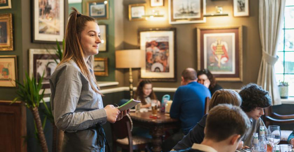 Waitress at Brunning & Price Pubs