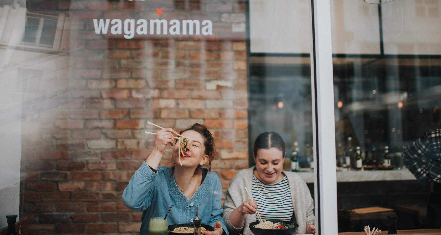 Guests enjoying food from Wagamama