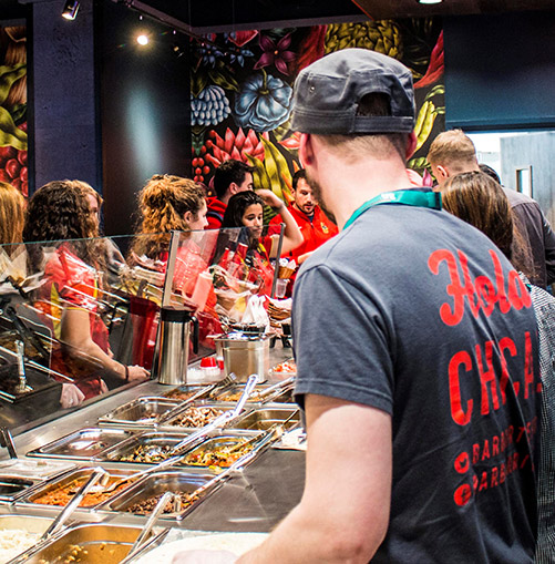 Barburrito serving staff serving food