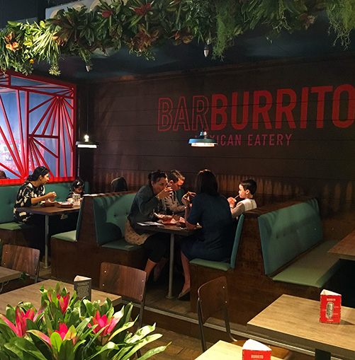 Barburrito customers enjoying their food